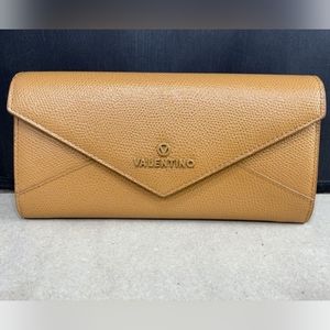 EUC Valentino Tan Fern Leather Wallet.